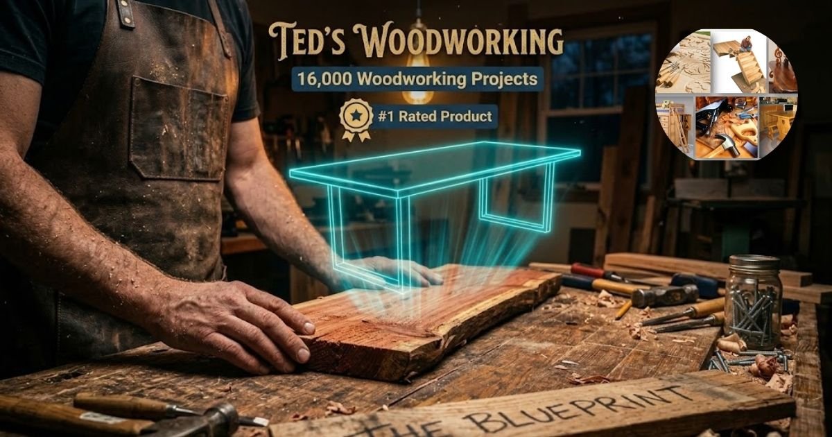 Ted's Woodworking Review - 16000 plans database for woodworking side hustle